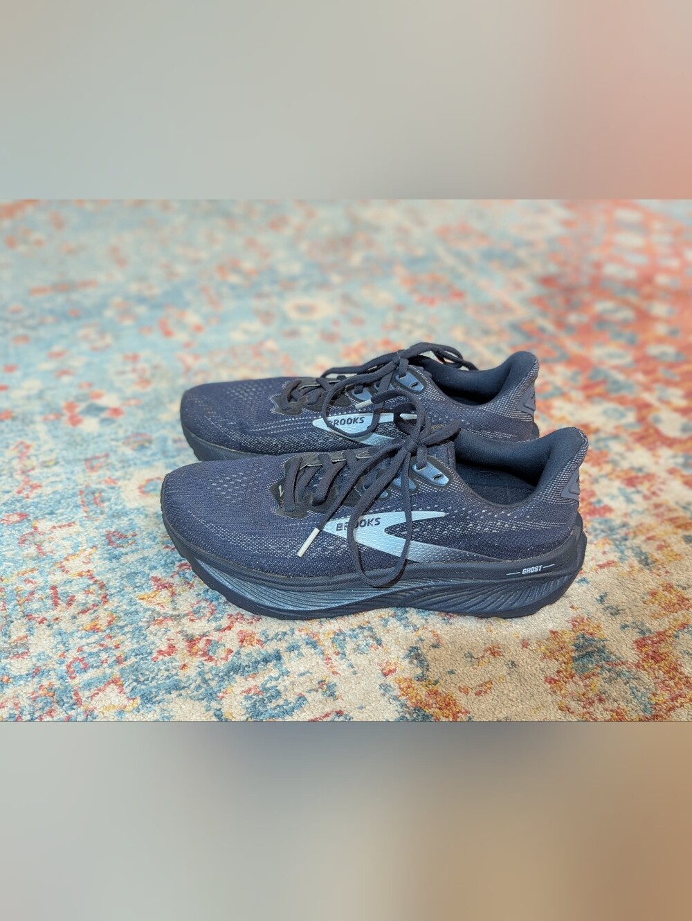 Brooks Women's 7.5B Ghost 17 Athletic Sneakers Spellbound/Skyway Blue FLAW